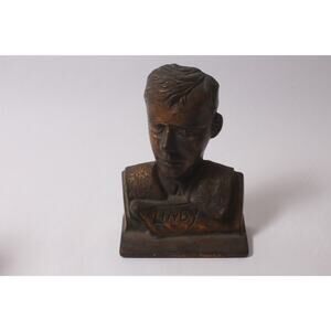 Charles Lindbergh Lindy Bust Figure Book End by Verona Aviation Memorabilia ~ 2